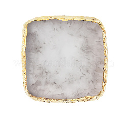Resin Imitation Agate Color Palette, Makeup Cosmetic Nail Art Tool, Square, Light Grey, 8.7x8.7cm