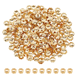 Dicosmétique 300 pièces bouchon de fleur multi-pétale doré capuchon d'extrémité de fleur entretoises forme de tasse perles d'espacement bouchons de perles de fleur creuses bouchons de perles de bijoux en acier inoxydable pour la fabrication de bijoux, Trou: 1.8mm