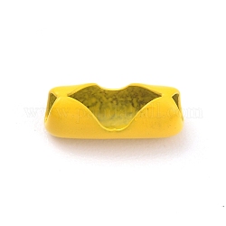 Brass Ball Chain Connectors, Yellow, 10x3.5~4mm, Hole: 3mm