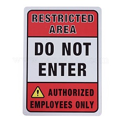 Panneaux d'avertissement en aluminium protégés contre les UV et étanches, ne saisissez pas les employés autorisés seulement signez, rouge, 350x250x1mm, Trou: 4mm