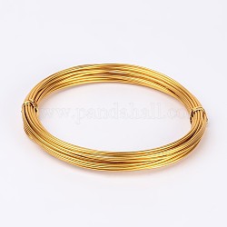 Round Aluminum Craft Wire, for DIY Arts and Craft Projects, Gold, 1.5mm, 6m/roll