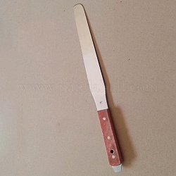 Stahlspatel Malmesser mit Holzgriff, Schaber mischen, zum Mischen von Ölgemälden, Edelstahl Farbe, 36x2.5 cm