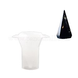 Moule en silicone, moules de résine, pour la résine UV, fabrication artisanale de résine époxy, porte-anneau conique, blanc, 27x49x56mm, diamètre intérieur: 26x20 mm