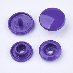 Sujetadores de resina, botones de impermeable, plano y redondo, azul pizarra, cap: 12x6.5 mm, pin: 2 mm, perno: 10.5x3.5mm, agujero: 2 mm, socket: 10.5x3 mm, agujero: 2 mm