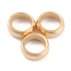 Rack Plating Brass Spacer Beads, Long-Lasting Plated, Flat Round, Real 24K Gold Plated, 3.2x1mm, Hole: 2.2mm