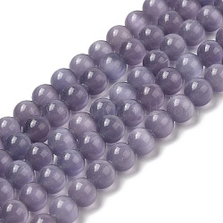 Katzenaugen-Perlen, Runde, Distel, 8 mm, Bohrung: 1 mm, ca. 49 Stk. / Strang, 15.5 Zoll