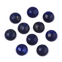 Naturales lapis lazuli cabochons, medio redondo / cúpula, 8x3~4mm