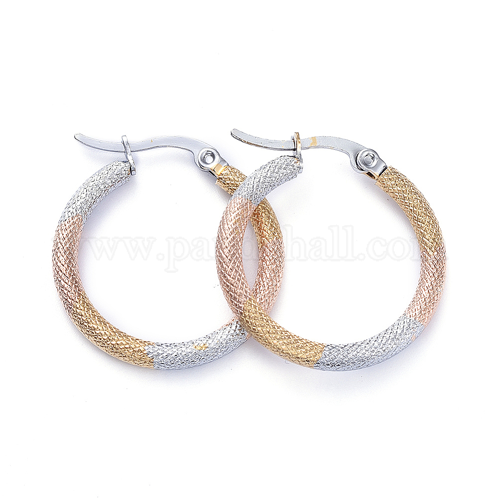 Wholesale 201 Stainless Steel Hoop Earrings
