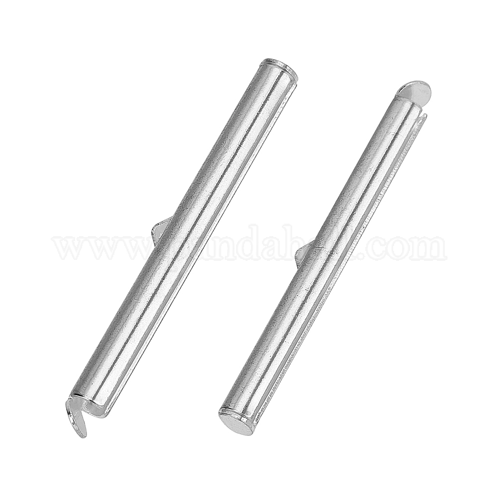 Wholesale ARRICRAFT Brass Slide On End Clasp Tubes