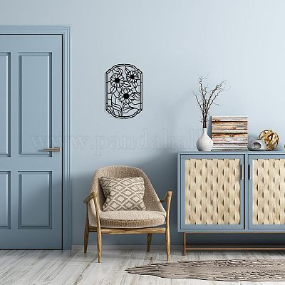 Décorations murales en fer&nbsp;HJEW-WH0067-090-1