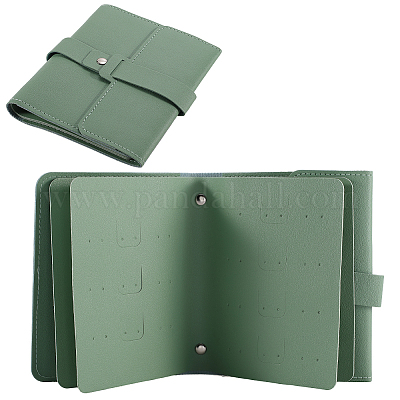 1 шт. мешочки для хранения сережек из искусственной кожи&nbsp;ABAG-CN0001-41B-1