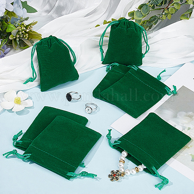 Подарочные пакеты на шнурке из бархата&nbsp;ABAG-BBC0001-10B-05-1