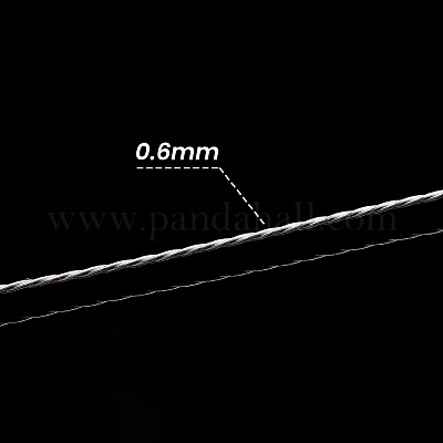 Tigertail, beading wire, metallic, 0.25mm, 23m