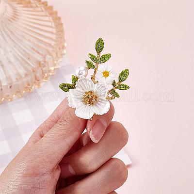 Fashion Brooches Daisy Flower Enamel Pin Women's Brooches Pins Bouquet  Clothes Jewelry Gift For Women Dress