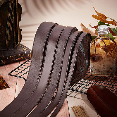 Wholesale GORGECRAFT 5M Double Sided Leather Strips 15MM Wide Shoulder Bag Leather  Strap Roll Coconut Brown Smooth Leather String Flat Cord for Diy Crafts  Clothing Making Handles Pet Collars Traction Ropes Belt 