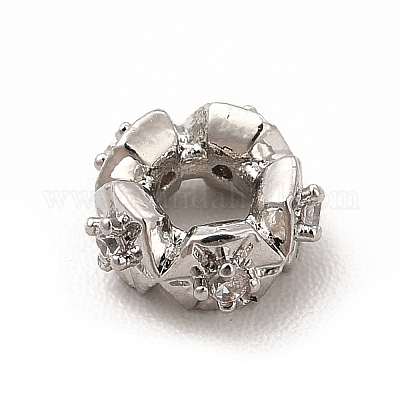 Стойки обшивки латунь кубического циркония европейский шариков KK-G458-10C-P-1