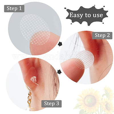 300 Pieces Ear Lobe Support Patches for Heavy Earrings, Breathable Earrings  Support Pads Large Earring Patches Heavy Earrings Stabilizers
