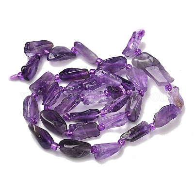Natürlichen Amethyst Perlen Stränge&nbsp;G-Z130-B01-01-1