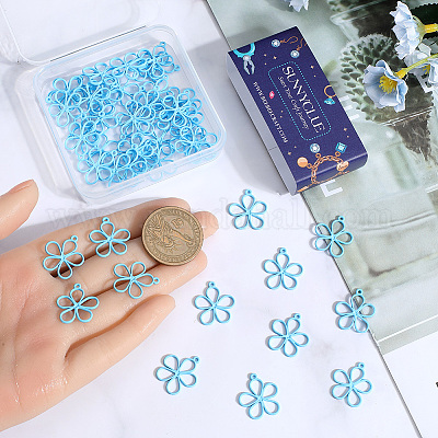 50 шт. полые подвески из окрашенного распылением сплава FIND-SC0012-27B-1