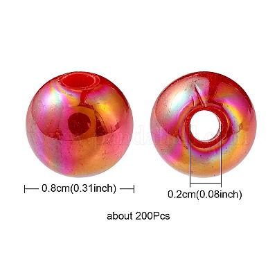 Непрозрачные акриловые бусины&nbsp;MACR-YW0002-18B-1