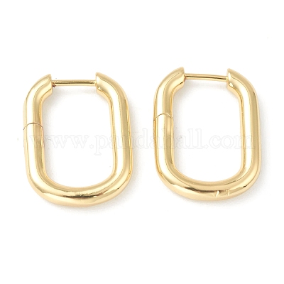 Ottone orecchini a cerchio Huggie&nbsp;EJEW-L234-027A-G-1