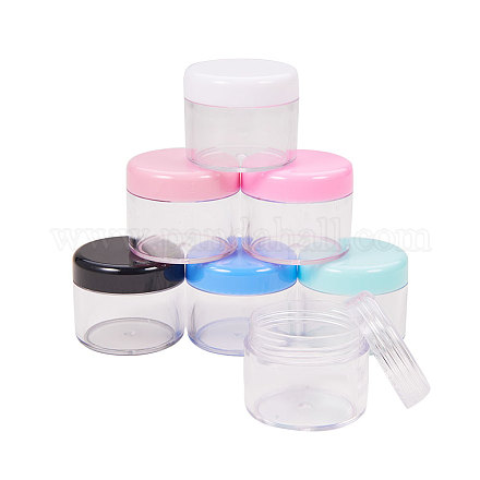 Ensembles de pots de crème pour le visage portables en plastique 20g PS MRMJ-BC0001-35-1