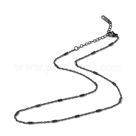 304 collar de cadena de eslabones de columna de acero inoxidable para hombres y mujeres NJEW-K245-019C-1