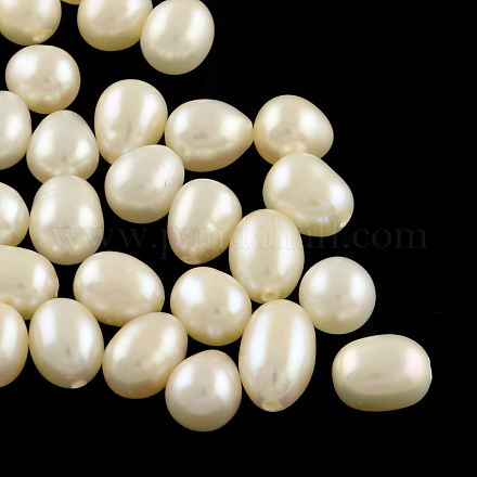 Natural Cultured Freshwater Pearl Rice Beads PEAR-R012-17-1