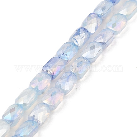 Chapelets de perles en verre imitation jade GLAA-P058-04A-07-1