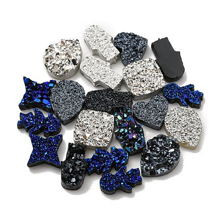 Perlas de resina de piedras preciosas druzy imitación RESI-X0001-42-1