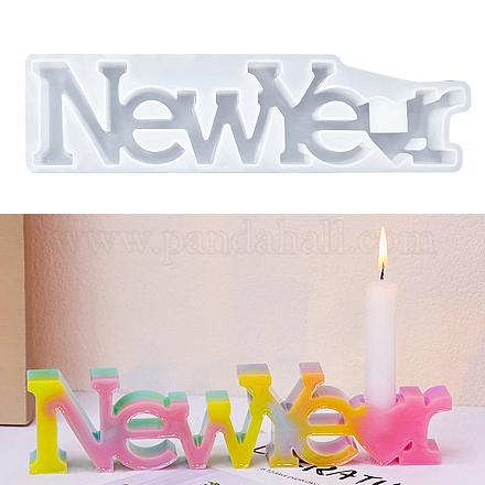 Wort Neujahr DIY Kerzenhalter Silikonformen SIL-F008-02B-1