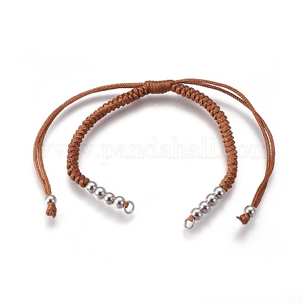Fabbricazione di braccialetti di perline intrecciati con corde di nylon BJEW-F360-FP09-1