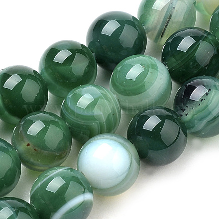Chapelets de perles en agate à rayures naturelles/agates à bandes X-G-S259-04E-6mm-1