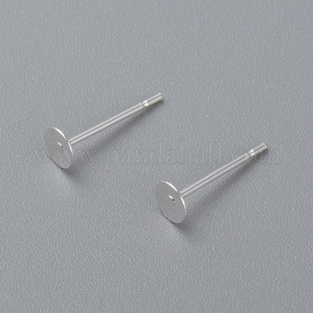 304 Stainless Steel Stud Earring Findings STAS-H436-24S-4mm-1