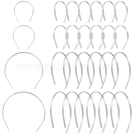 Fingerinspire 24pcs 4 Stil Eisenpuppen Haarreifen DIY-FG0002-74-1