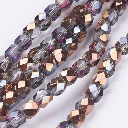Electroplate Glass Beads Strands EGLA-F001-A07-1