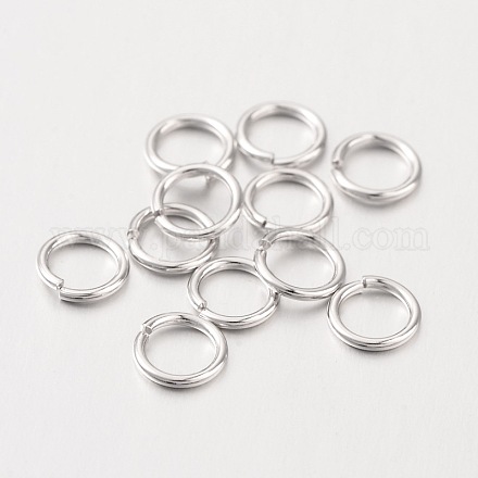 925 anello di salto aperto in argento sterling H135-6mm-P-1