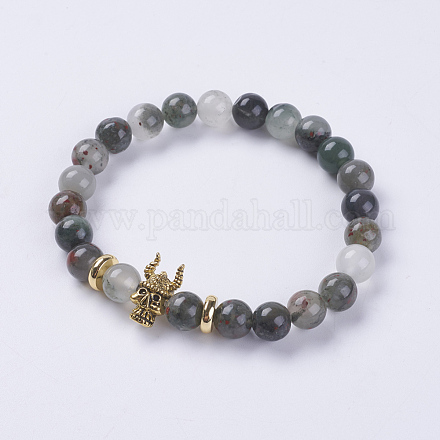Natural Gemstone Beads Stretch Bracelets BJEW-E325-G05-1