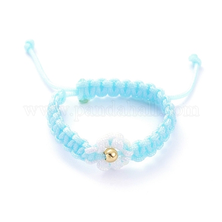 Verstellbare geflochtene Perlenringe aus Nylonschnur RJEW-JR00303-01-1