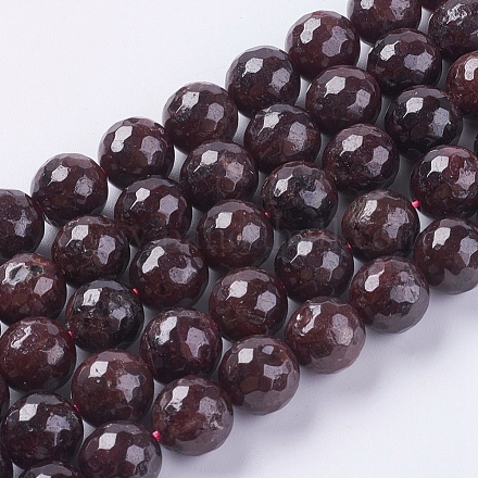 Natural Garnet Beads Strands G-G542-10mm-21-1