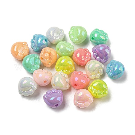 Perles en acrylique plaquées de couleur AB MACR-M041-02-1
