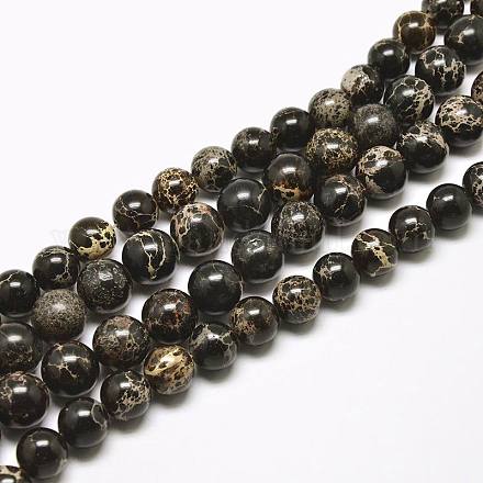 Fili di perle di diaspro imperiale naturale G-I122-6mm-11-1