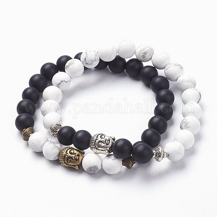 Natürlichen Edelstein Perlen Stretch-Armbänder BJEW-JB03697-1