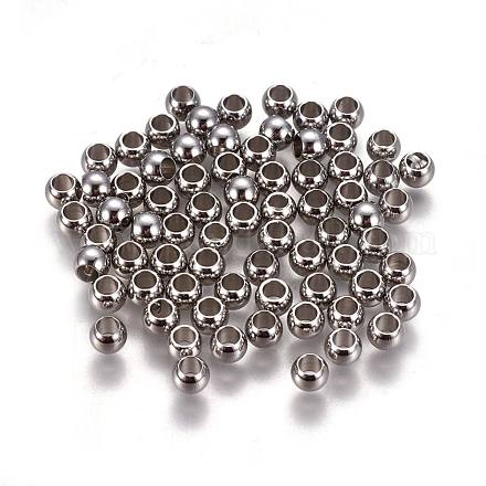 Intercalaire perles en 304 acier inoxydable X-STAS-L222-42B-P-1