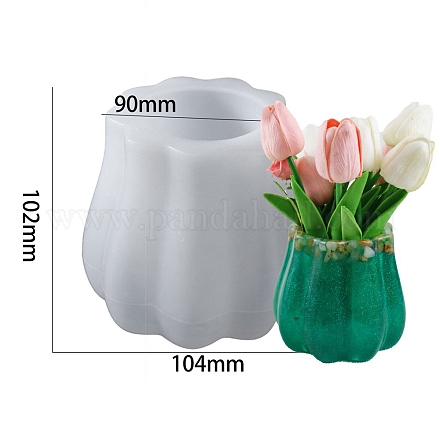 Gewellte Vase DIY lebensmittelechte Silikonformen PW-WG15024-02-1