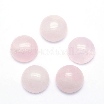 Natural rosa de cabuchones de cuarzo X-G-P393-R20-4MM-1