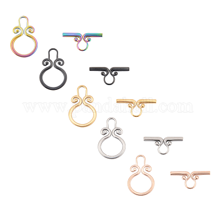 Unicraftale Vacuum Plating 304 Stainless Steel Toggle Clasps STAS-UN0009-84-1
