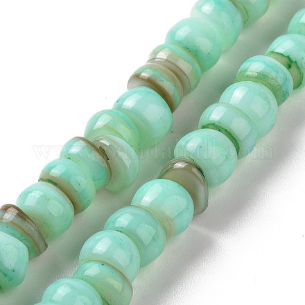 Brins de perles de coquillages d'eau douce de culture naturelle SHEL-F002-01C-1