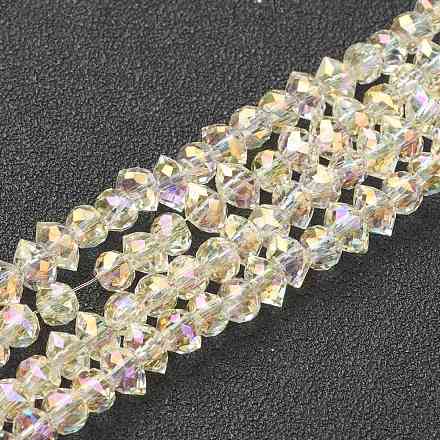 Chapelets de perles en verre électroplaqué GLAA-A001-02A-FR01-1