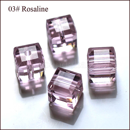 Abalorios de cristal austriaco de imitación SWAR-F074-4x4mm-03-1